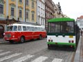 Pardubický autobus Škoda 706 RTO na náměstí Republiky 27. 6. 2009