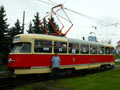 František u své narozeninové tramvaje T2 č. 133 v Mozartovce 11. 5. 2013