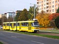 Vůz K3R-NT č. 313 ve Vejprnické ulici 28. 10. 2016