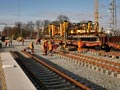 Stavba železničního kolejiště na novém severním mostě 11. 11. 2017