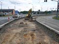 Rekonstrukce tramvajové trati na Plaské v Bolevci 30. 8. 2021