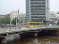 Tramvaje vyjely i na most U Jána, který je pro ostatní dopravu uzavřen - 16. 8. 2002 