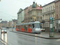 Tramva Škoda 14T na plzeňském Masarykovo náměstí 3. 12. 2005