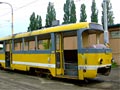 Zbytky odstrojované skříně vozu T3 č. 178 ve vozovně Slovany 17. 5. 2008