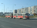 Souprava T3 206+207 přijíždí K Plzeňce 18. 10. 2003