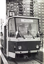 Vůz KT8D5 při slavnostním zahájení prvozu na tramvajové trati do Bolevce v roce 1990, foto: M. Lindner
