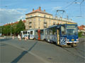 KT8D5 č. 296 jedoucí do vozovny ze Slovan po protisměrné koleji 9. 6. 2006