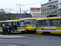 Nehoda tramvajových souprav T3 č. 204+194 a T3M č. 241+242 v sadech Pětatřicátníků 19. 11. 2007,
foto: pavel2