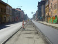 Rekonstrukce Slovanské třídy - podkladová asfaltová vrstva připomíná cyklostezku :o)))) 1. 8. 2010