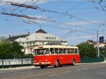 Trolejbus Škoda 9Tr na mostě U Jána při historickém víkendu 17. 6. 2012