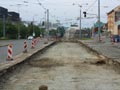 Rekonstrukce kolejiště v Sirkové ulici - křižovatka Sirková - Americká - Mikulášská - Šumavská 2. 7. 2012