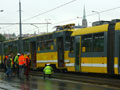 Nehoda tramvají na Karlovarské třídě 18. 9. 2013