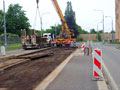 Rozebírání trati z BKV panelů ve Skvrňanech 24. 5. 2015