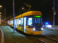 Zastavený tramvajový provoz z důvodu auta v kolejiši u Bolevecké návsi 8. 2. 2017