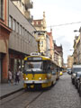 Kolona tramvají v Solní ulici v době nehody 19. 10. 2023, foto: Z. Kresa