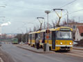 Souprava T3P č. 217+218 v zastávce Slovanské údolí 15. 2. 2004