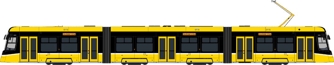 Tříčlánková nízkopodlažní tramvaj