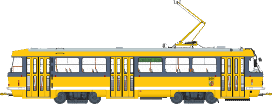 T3P v současném plzeňském žlutošedém nátěru.