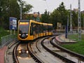Nzkopodlan tramvaj Caf Urbos 3 . 2201 - tedy prvn dodan nasazena na lince . 3 - 26. 9. 2015