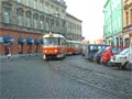 Souprava 190+191 v Palackého ulici ještě před rekonstrukcí - 19. 1. 2003