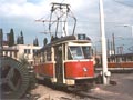T1 č.T1 č.22 (ex Praha 5089) ve vozovně Slovany v létě 1983.
Foto: J. Breník