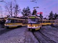 Soupravy 321+322 a 317+260 na konečné Světovar 1. 1. 2025