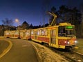 Vánoční tramvaj KT8D5-RN2P č. 297 v Bolevci 28. 12. 2024