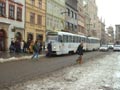 Souprava 208+245 na náměstí Republiky 7. 1. 2004