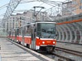 Praha - zkušební jízdy po nové tramvajové trati na Barrandov v roce 2003